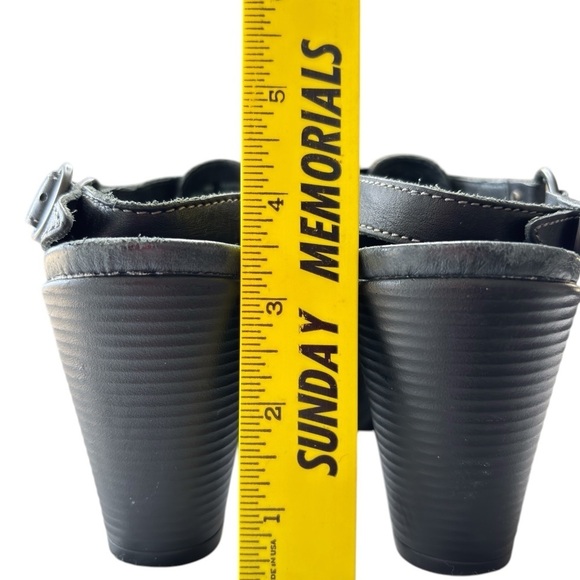 Dansko Randa Black Leather Open Toe Slingback Heeled Sandals Size 39 US 8.5 / 9 - Picture 6 of 15